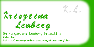krisztina lemberg business card